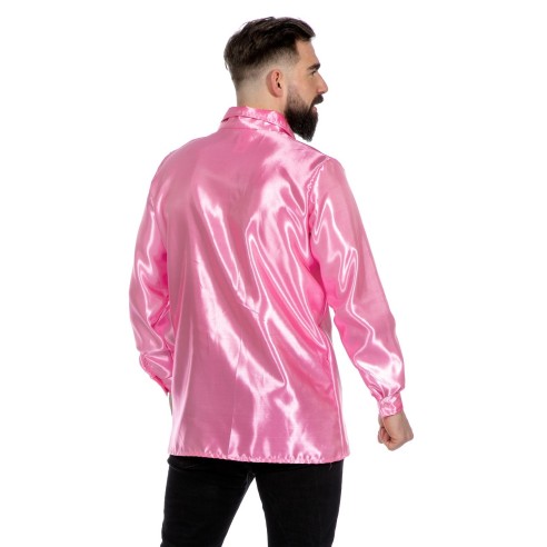 Location chemise disco rose