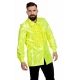 Location chemise disco jaune fluo