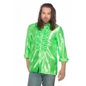 Location chemise disco vert fluo