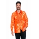 Location chemise disco orange fluo