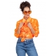 Location chemise disco orange fluo