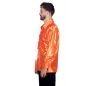 Location chemise disco orange fluo