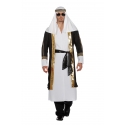 Location costume Cheik arabe blanc/noir