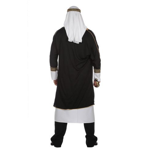 Location costume Cheik arabe blanc/noir