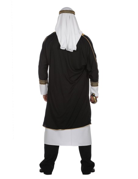 Location costume Cheik arabe blanc/noir