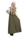 Location costume Femme moyen âge vert