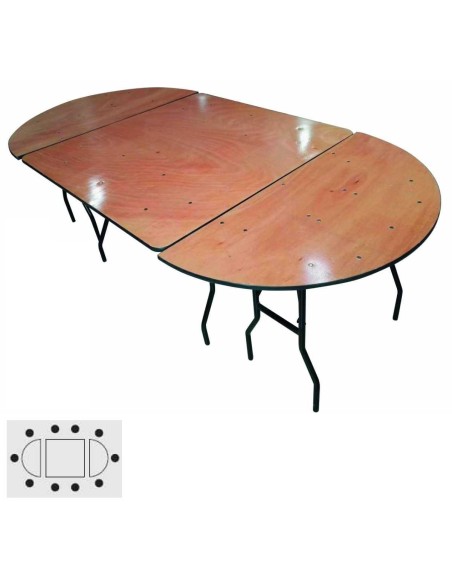 Location table en pin 220x70cm