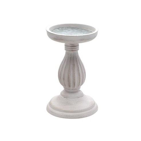 Location Porte bougie bois 33.5cm ivoire