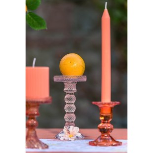 Location Porte bougie bois 17cm or