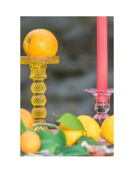 Location Porte bougie verre transparent 16.5cm