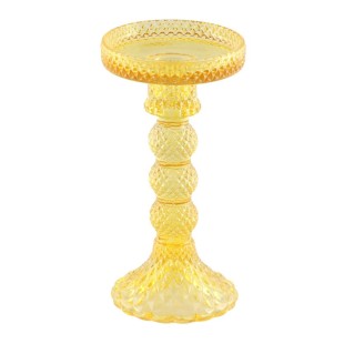 Location Porte bougie verre transparent 16.5cm 2