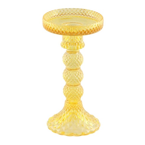 Location Porte bougie verre transparent 16.5cm