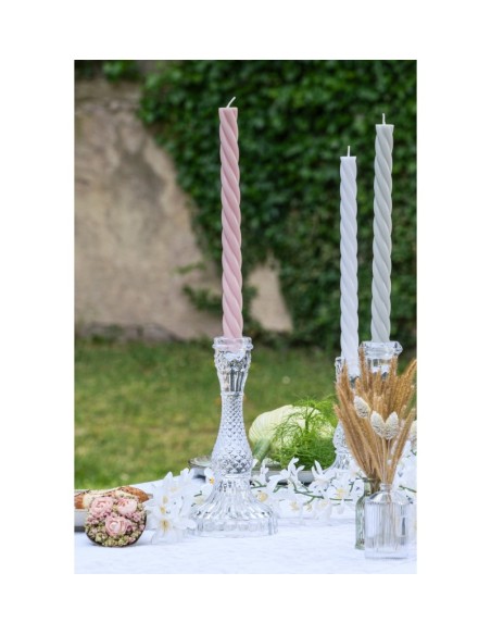 Location bougeoir en verre 21cm