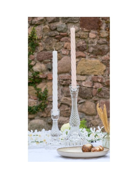 Location bougeoir en verre 21cm