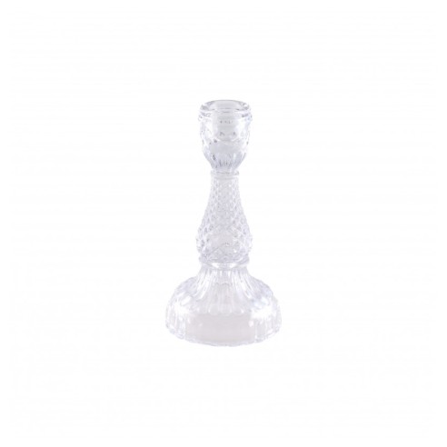 Location bougeoir en verre 21cm