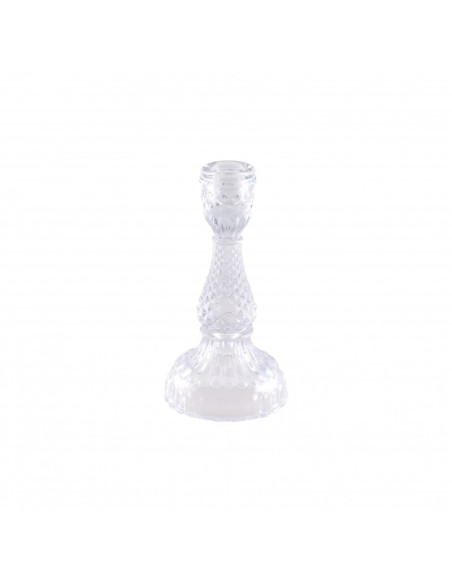 Location bougeoir en verre 21cm