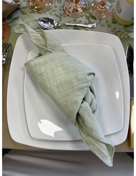 Location serviette de table gaz de coton Terracotta