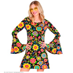 Robe disco colorful flowers 2