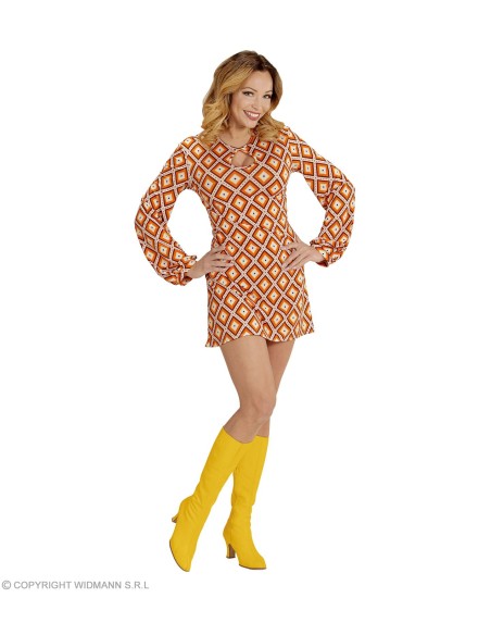 Robe disco groovy style orange