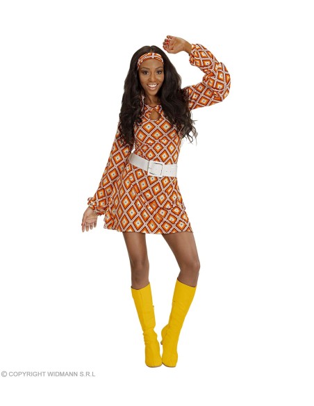 Robe disco groovy style orange