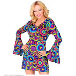 Robe disco colorful flowers 2