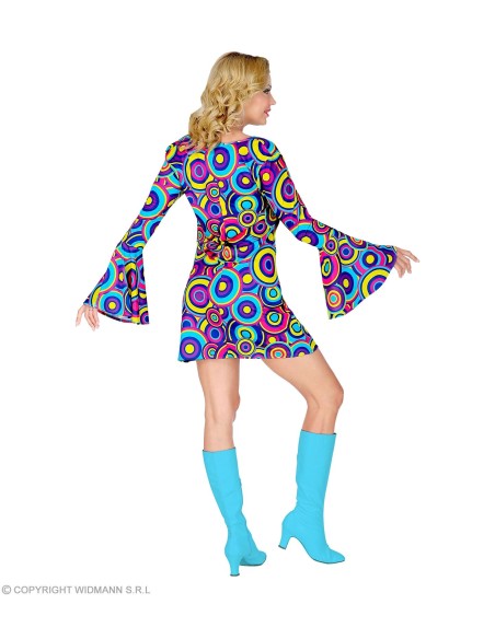 Robe disco colorful flowers