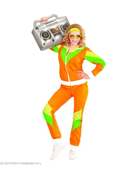 Déguisement mixte survêtement années 80 rose