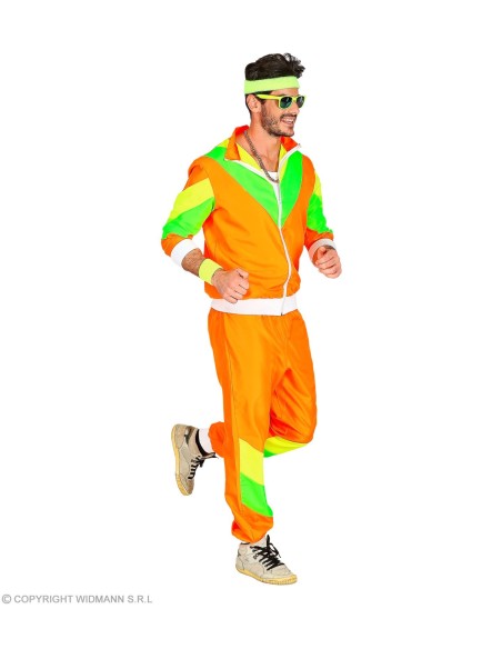 Déguisement mixte survêtement années 80 rose