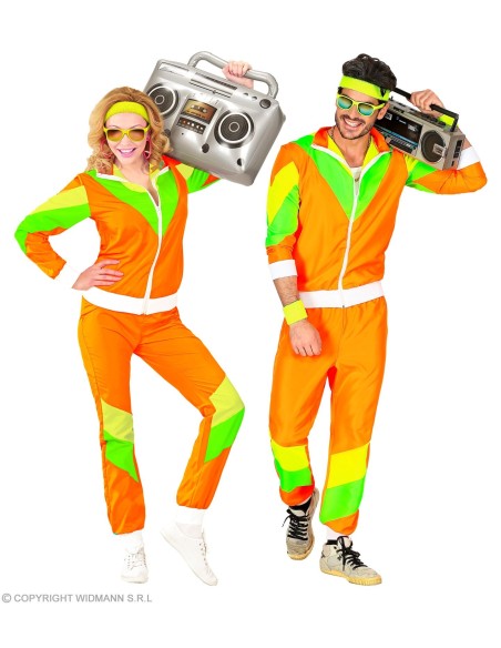 Déguisement mixte survêtement années 80 rose