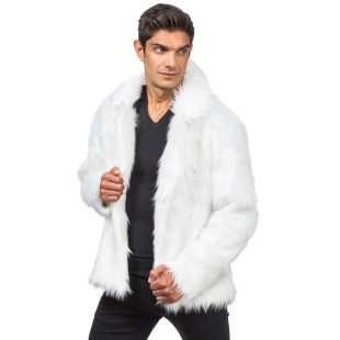 Manteau peluche blanc