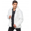 Manteau fausse fourrure blanc