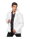 Manteau peluche blanc
