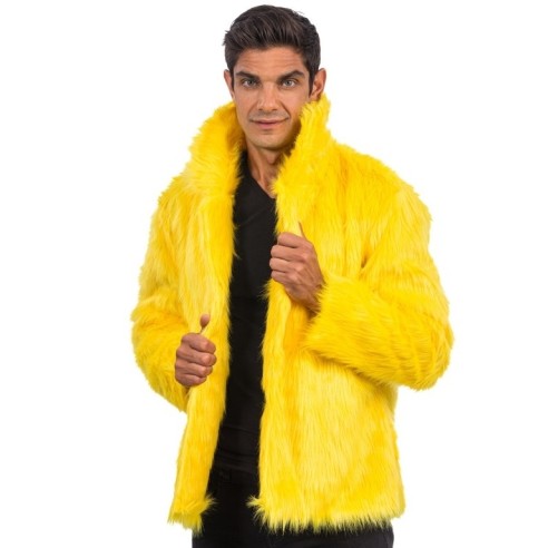 Manteau peluche jaune