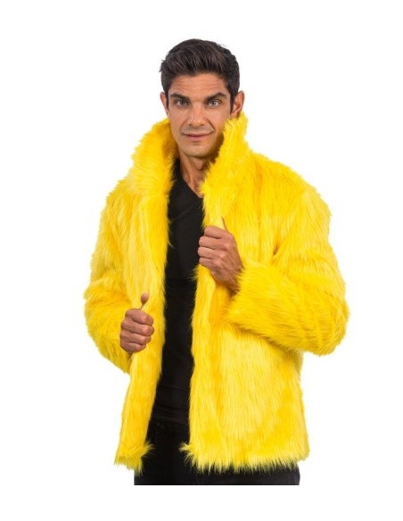 Manteau peluche jaune