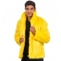 Manteau fausse fourrure jaune