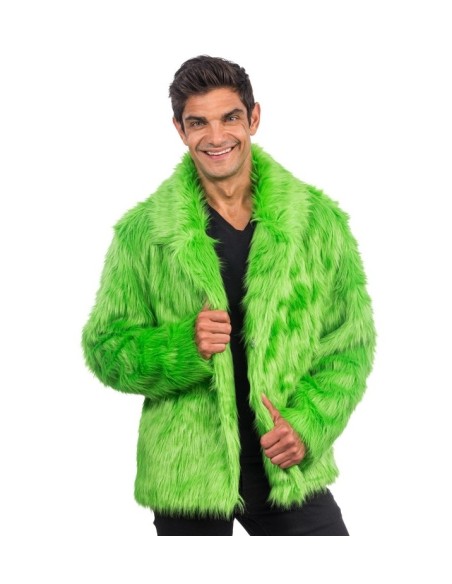Manteau fausse fourrure vert