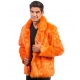 Manteau fausse fourrure orange