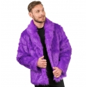 Manteau fausse fourrure violet