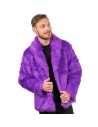 Manteau fausse fourrure violet