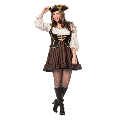 LUXE - Déguisement Pirate femme marron