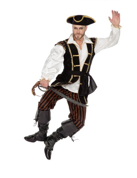 LUXE - Déguisement Pirate homme marron