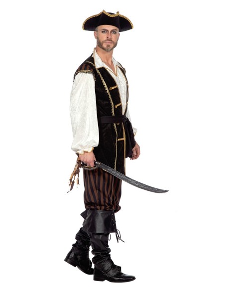 LUXE - Déguisement Pirate homme marron