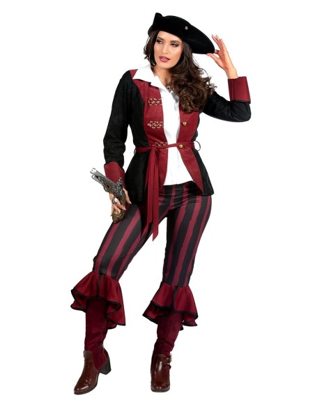 LUXE - Déguisement pirate femme bordeaux