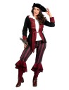 LUXE - Déguisement pirate femme bordeaux