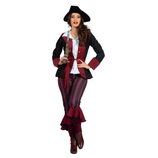 LUXE - Déguisement pirate femme bordeaux 2