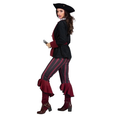 LUXE - Déguisement pirate femme bordeaux