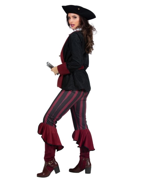 LUXE - Déguisement pirate femme bordeaux