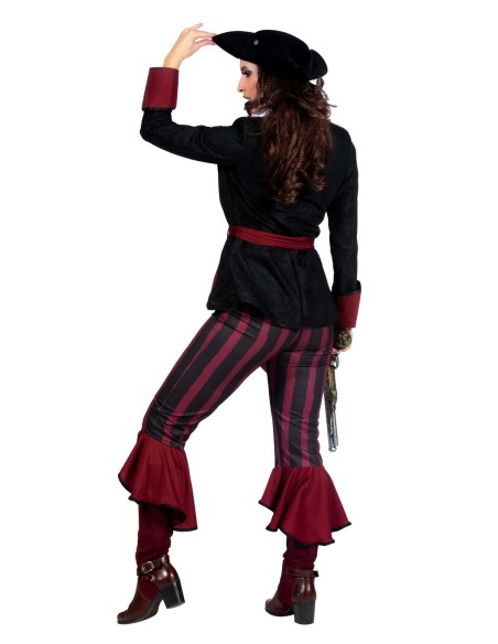 LUXE - Déguisement pirate femme bordeaux
