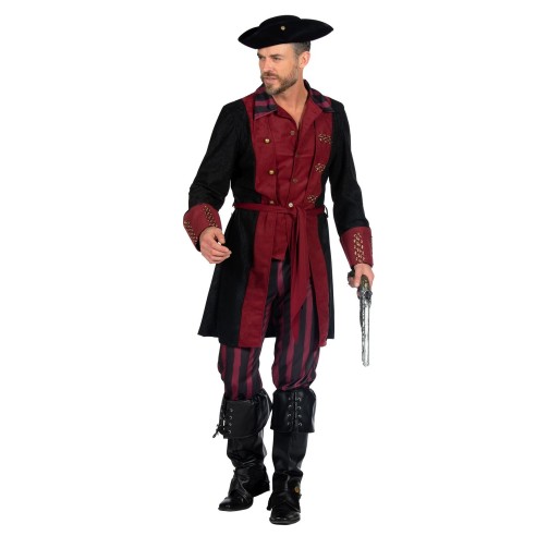 LUXE - Déguisement pirate homme bordeaux