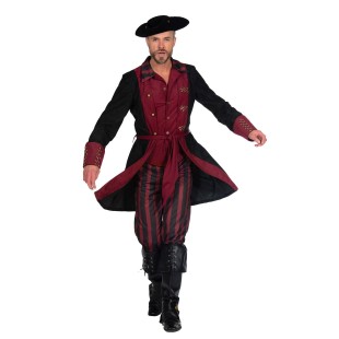 LUXE - Déguisement pirate homme bordeaux 2